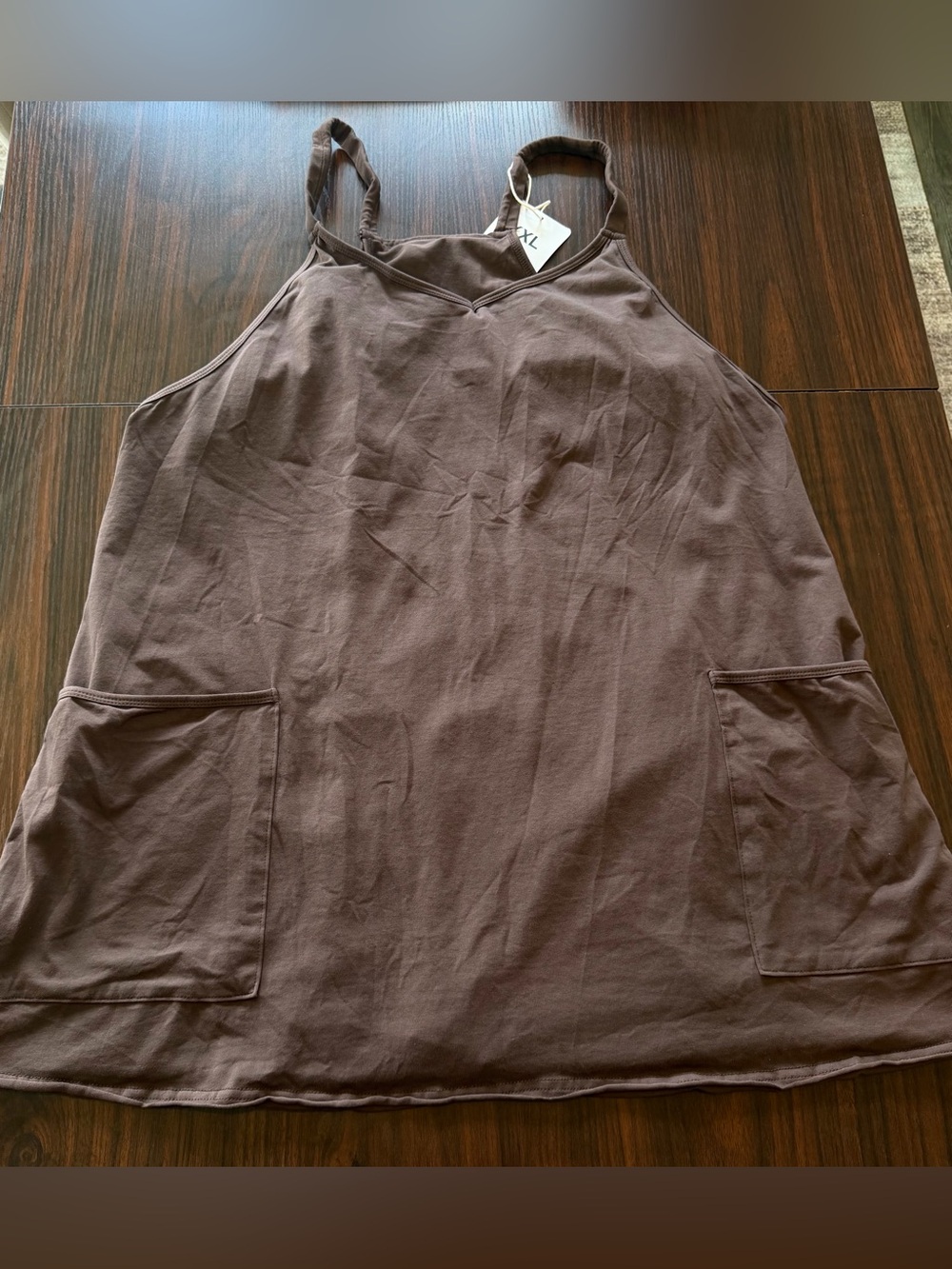 XXL/2X Brown Atletic Dress with built in Bra/Shorts